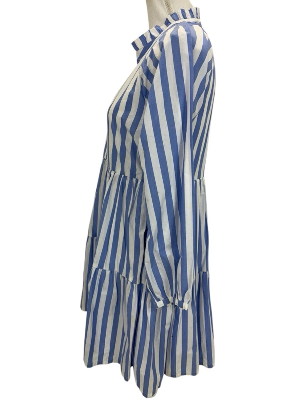 J. Crew Tiered Striped Dress XS Blue/White - Picture 7 of 16